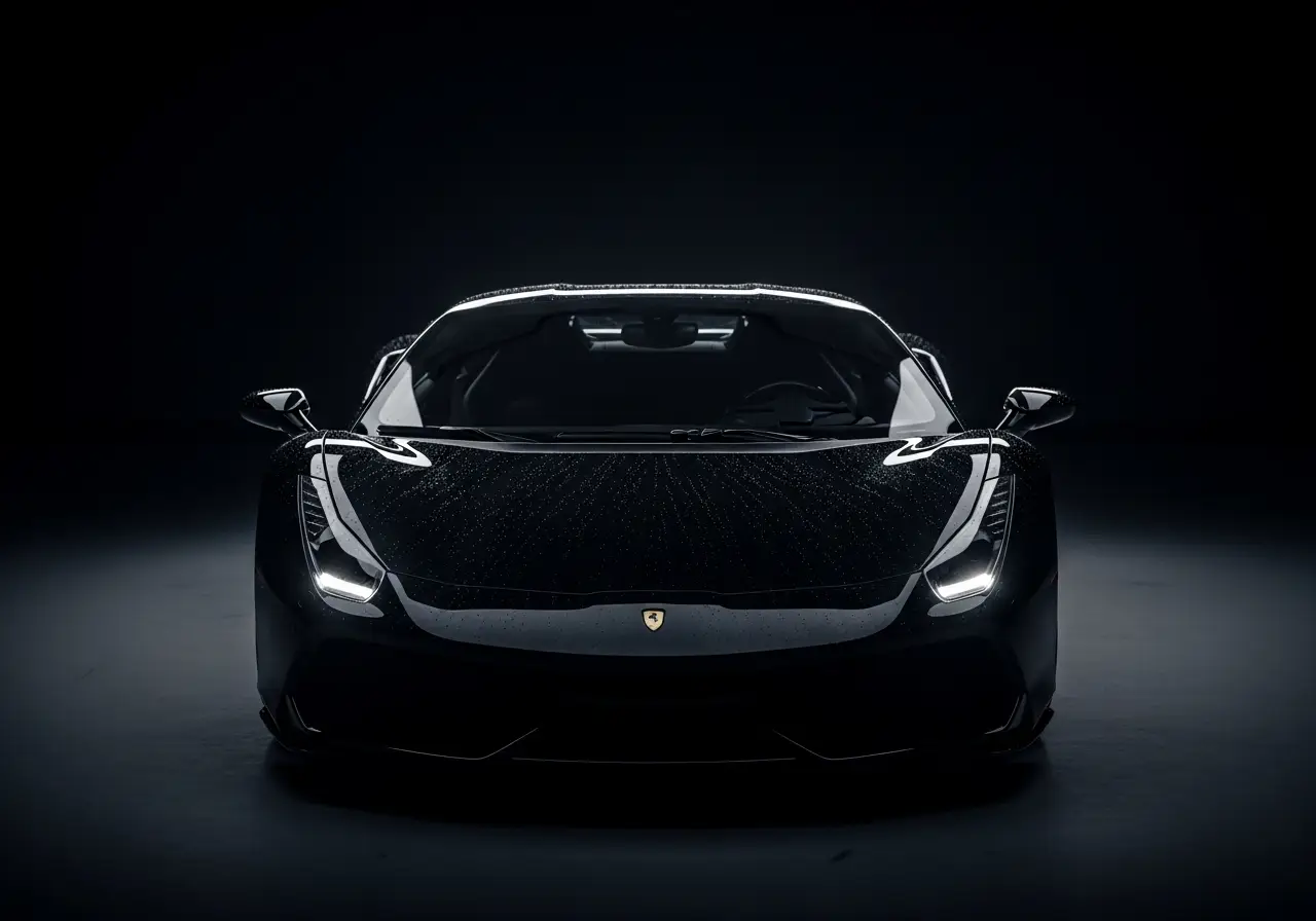 Luxury car in studio